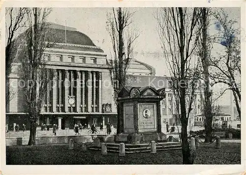 AK / Ansichtskarte Leipzig M?llerdenkmal Hauptbahnhofsvorplatz Leipzig