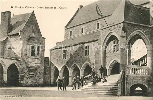 AK / Ansichtskarte Vitre_d_Ille et Vilaine Chateau Grand Escalier et la Chaire Vitre_d_Ille et Vilaine