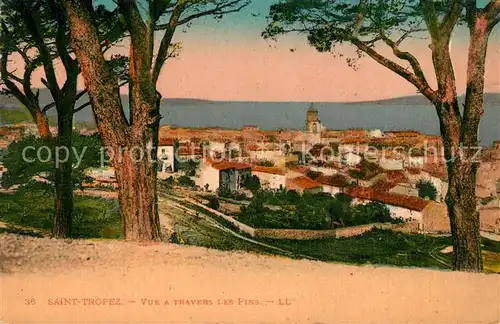 AK / Ansichtskarte Saint_Tropez_Var Vue a travers les Pins Saint_Tropez_Var