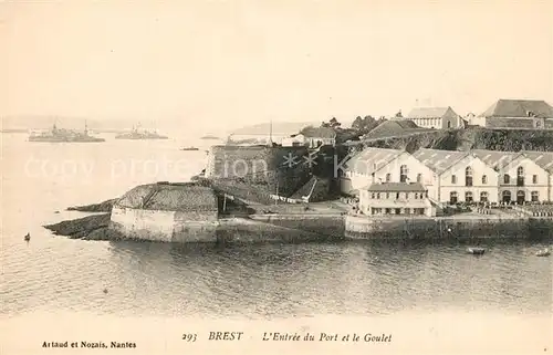 AK / Ansichtskarte Brest_Finistere Entree du Port et le Goulet Brest_Finistere