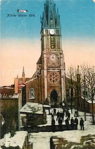 AK / Ansichtskarte Rennes_Ille et Vilaine Kirche vor Zerstoerung im Winter 1914 