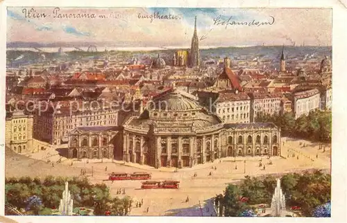 AK / Ansichtskarte Wien Panorama mit Burgtheater Wien
