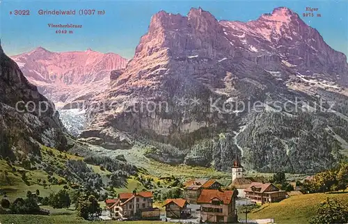 AK / Ansichtskarte Grindelwald Viescherhoerner mit Eiger Grindelwald