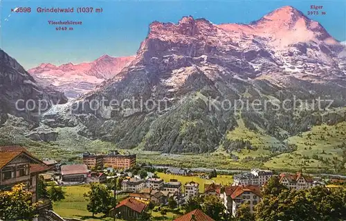 AK / Ansichtskarte Grindelwald Viescherhoerner mit Eiger Grindelwald