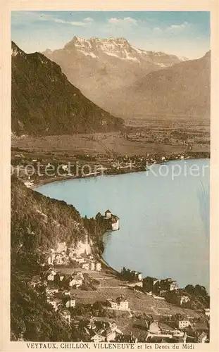 AK / Ansichtskarte Veytaux Chillon Villeneuve et les Dents du Midi Veytaux