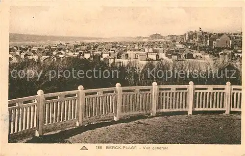 AK / Ansichtskarte Berck Plage Vue generale Berck Plage