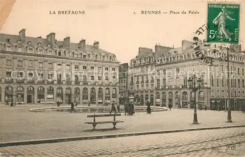 AK / Ansichtskarte Rennes_Ille et Vilaine Place du Palais 