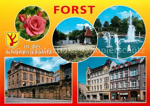 AK / Ansichtskarte Forst_Lausitz Teilansichten Wasserspiele Forst_Lausitz