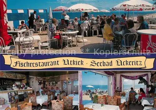 AK / Ansichtskarte ueckeritz_Usedom Fischrestaurant Utkiek Terrasse Gastraeume ueckeritz Usedom