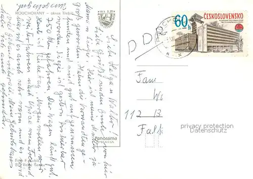 AK / Ansichtskarte Rouchovany_Rouchovan Okres Trebic Rouchovany Rouchovan