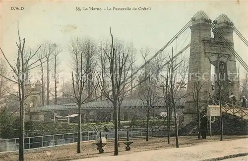 AK / Ansichtskarte La_Marne Passerelle de Creteil La_Marne