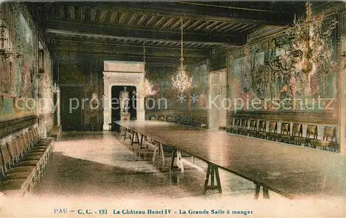 AK / Ansichtskarte Pau Chateau Henri 4. Grande Salle a manger Pau