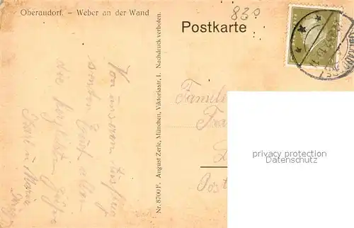 AK / Ansichtskarte Oberaudorf Weber an der Wand Oberaudorf