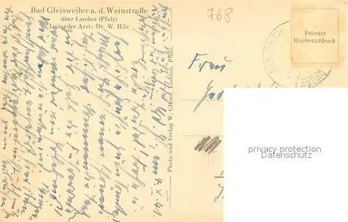 AK / Ansichtskarte Bad_Gleisweiler Sanatorium Kupfertiefdruck Bad_Gleisweiler