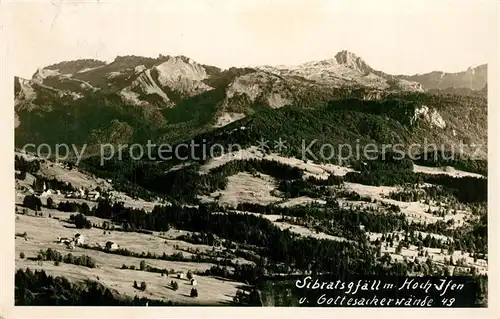 AK / Ansichtskarte Sibratsgfaell_Vorarlberg Panorama mit Hoch Ifen und Gottesackerwaende Alpen Sibratsgfaell Vorarlberg