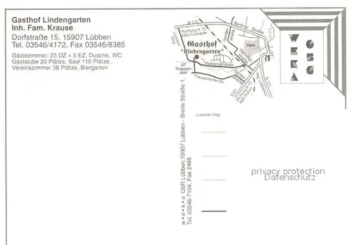 AK / Ansichtskarte Luebben_Spreewald Gasthof Lindengarten Gartenrestaurant Luebben Spreewald