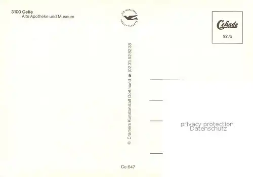 AK / Ansichtskarte Celle_Niedersachsen Alte Apotheke und Museum Fachwerkhaeuser Celle_Niedersachsen