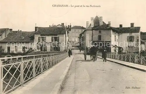 AK / Ansichtskarte Chabanais Le pont la rue Nationale Chabanais