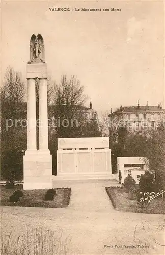 AK / Ansichtskarte Valence_Drome Monument aux Morts Valence_Drome