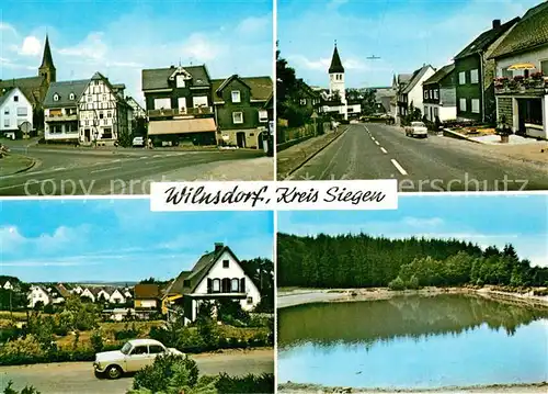 AK / Ansichtskarte Wilnsdorf Wilgersdorf Teilansichten Kirche Wohnsiedlung See Wilnsdorf Wilgersdorf
