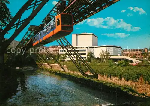 AK / Ansichtskarte Wuppertal Schauspielhaus Schwebebahn Wuppertal