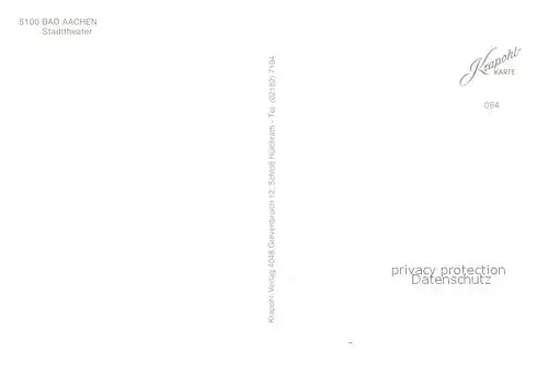 AK / Ansichtskarte Bad_Aachen Stadttheater Denkmal Bad_Aachen