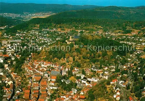 AK / Ansichtskarte Biedenkopf Zentrum und Schloss Fliegeraufnahme Biedenkopf