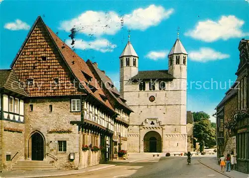 AK / Ansichtskarte Bad_Gandersheim Markt mit Dom Bad_Gandersheim