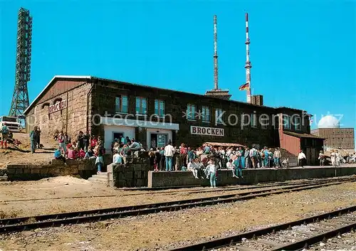 AK / Ansichtskarte Wernigerode_Harz Brocken Bahnhof Sender Aussichtsturm Wernigerode Harz