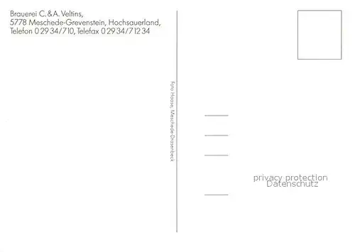 AK / Ansichtskarte Grevenstein Brauerei C. & A. Veltins Grevenstein