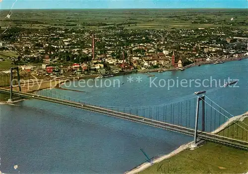 AK / Ansichtskarte Emmerich_Rhein Rheinbruecke Fliegeraufnahme Emmerich Rhein