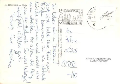 AK / Ansichtskarte Emmerich_Rhein Rheinbruecke Fliegeraufnahme Emmerich Rhein