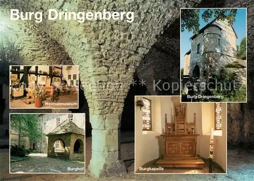 AK / Ansichtskarte Bad_Driburg Burg Dringenberg Heimatmuseum Burghof Burgkapelle Bad_Driburg