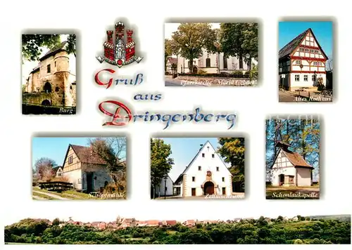AK / Ansichtskarte Dringenberg Burg Schoepfmuehle Pfarrkirche Zehntscheuner Rathaus Kapelle Dringenberg