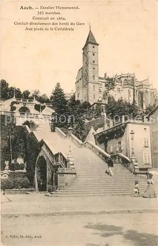 AK / Ansichtskarte Auch_Gers Escalier Monumental Aux pieds de la Cathedrale Auch_Gers
