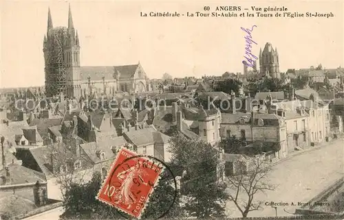 AK / Ansichtskarte Angers La Cathedrale La Tour St Aubin et les Tours de lAglise St Joseph Angers