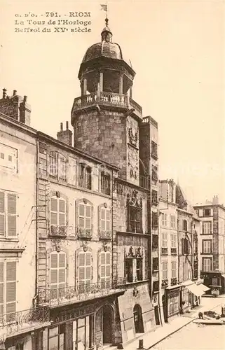 AK / Ansichtskarte Riom_Puy de Dome La Tour de lHorloge  Riom Puy de Dome