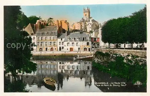 AK / Ansichtskarte Quimperle La Haute Ville vue du Pont du Bourg Neuf Quimperle