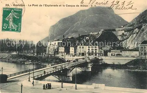 AK / Ansichtskarte Grenoble Le Pont de lEsplanade et le Casque de Neron Grenoble