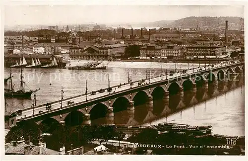 AK / Ansichtskarte Bordeaux Le Pont Vue d ensemble Bordeaux
