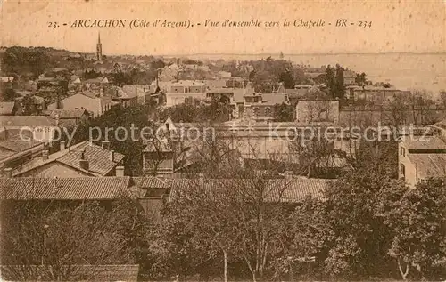 AK / Ansichtskarte Arcachon_Gironde Vue densemble vers la Chapelle Arcachon Gironde