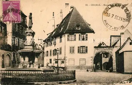 AK / Ansichtskarte Colmar_Haut_Rhin_Elsass Monument Rosselmann Colmar_Haut_Rhin_Elsass