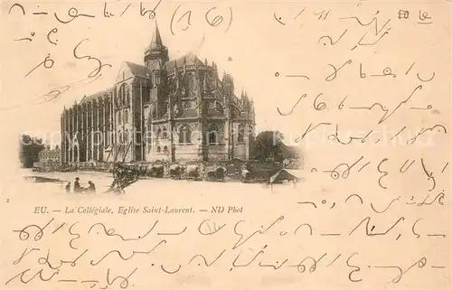 AK / Ansichtskarte Eu_Dieppe La Collegiale Eglise Saint Laurent 
