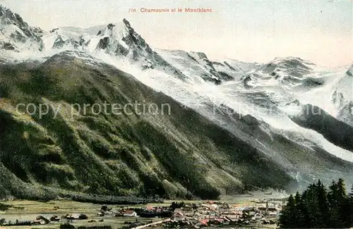 AK / Ansichtskarte Chamonix et le Montblanc Chamonix