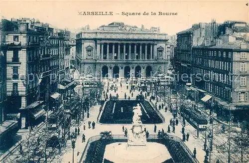 AK / Ansichtskarte Marseille_Bouches du Rhone Square de la Bourse Marseille