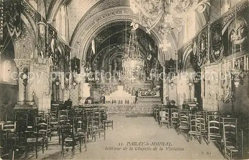 AK / Ansichtskarte Paray le Monial Interieur de la Chapelle de la Visitation Paray le Monial