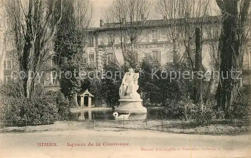 AK / Ansichtskarte Nimes Square de la Couronne Nimes