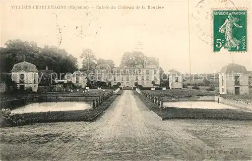 AK / Ansichtskarte Villiers Charlemagne Entree du Chateau de la Rengere Villiers Charlemagne