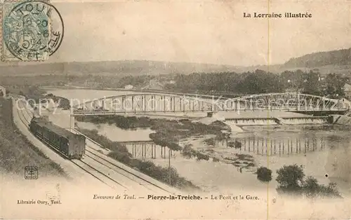 AK / Ansichtskarte Pierre la Treiche Le Pont et la Gare Pierre la Treiche