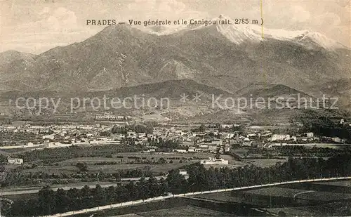 AK / Ansichtskarte Prades_Pyrenees Orientales Vue generale et le Canigou Prades